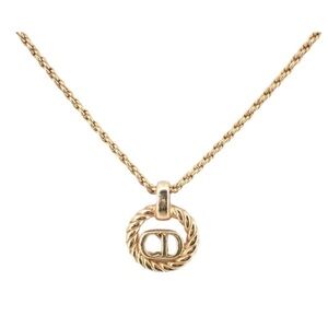 Christian Dior Gold Pendant Necklace